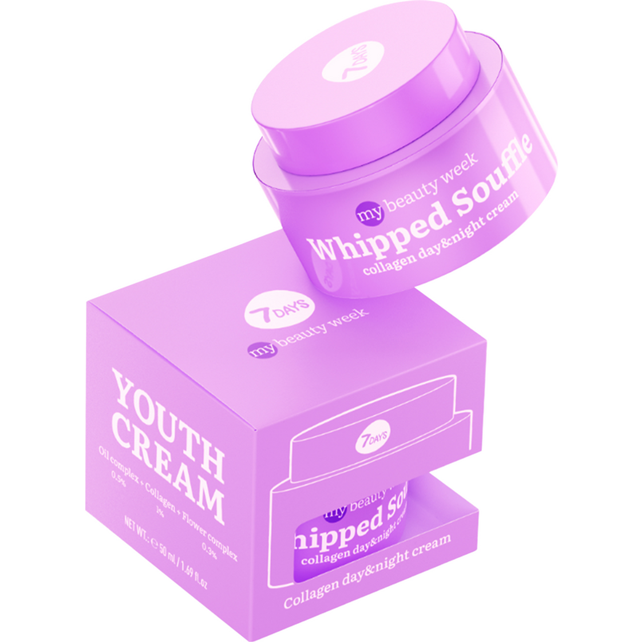 7DAYS crema viso anti-età al collagene
