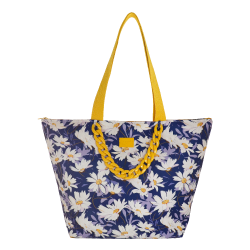 CAMOMILLA borsa mare margherita con catena